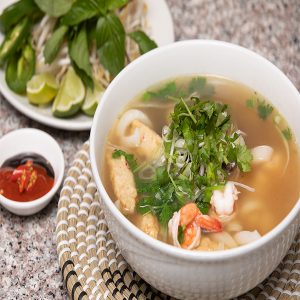 Pho rice noodle soup