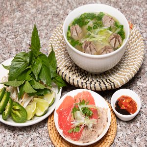 Pho rice noodle soup