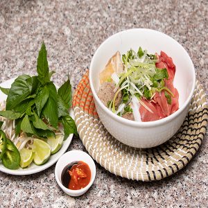 Pho rice noodle soup