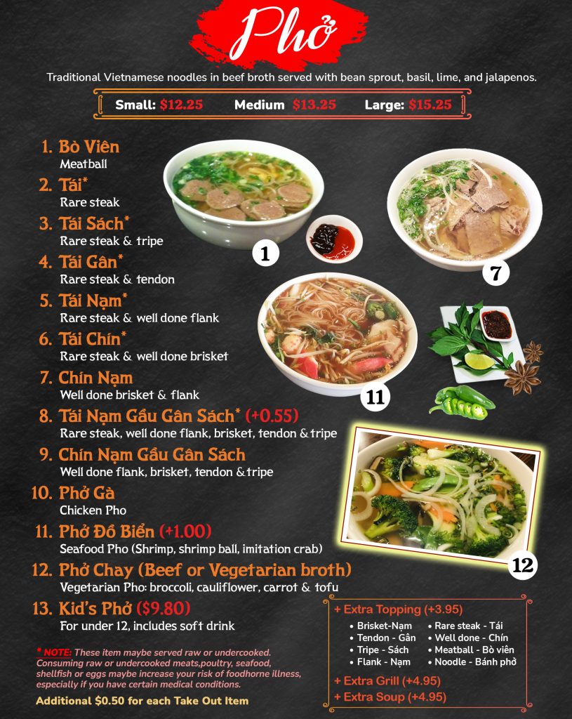 View Pho 777 Menu a Lot of Vietnamese Foods [Pho 777 Castle Rock]