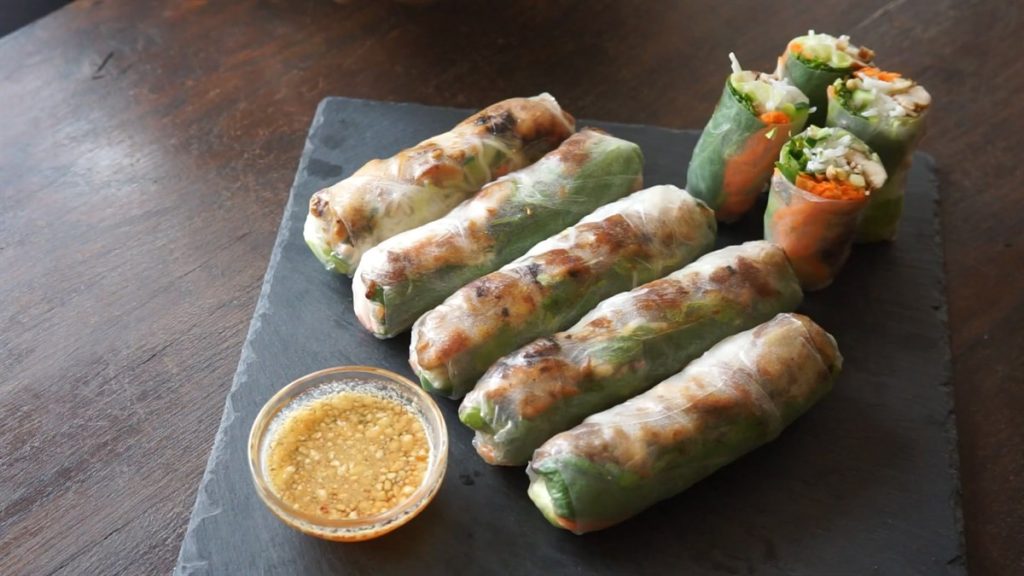 Grilled Pork Spring Rolls