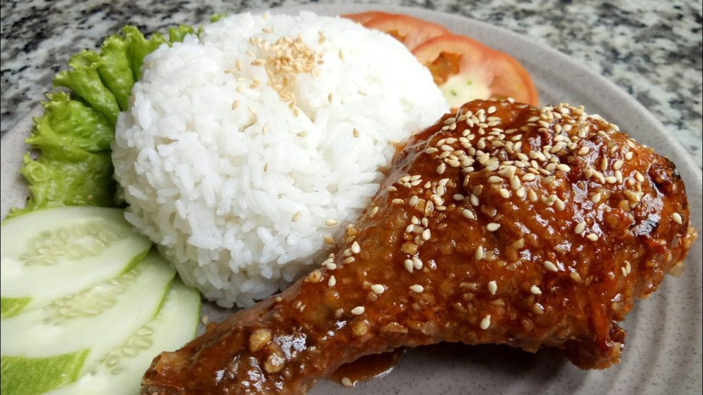 Seasame chicken rice
